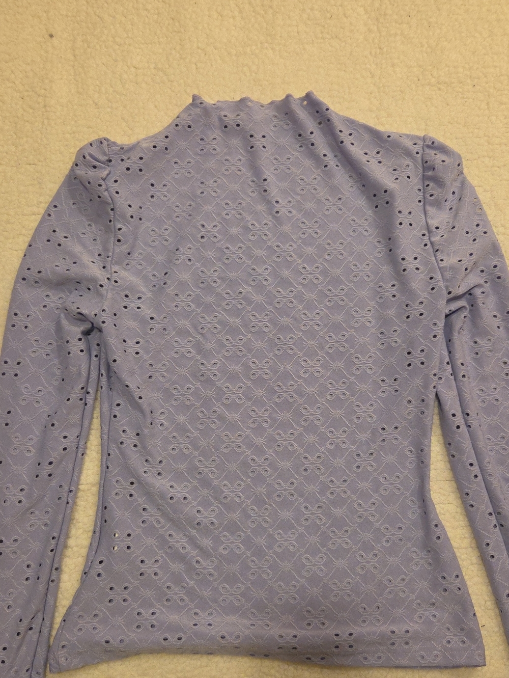 Women’s Eyelet Long Sleeve Top - Lavender